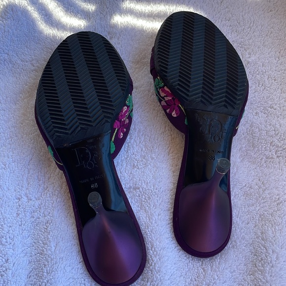 DIOR PURPLE KOI LOCK & KEYS HEELS - Picture 11 of 16